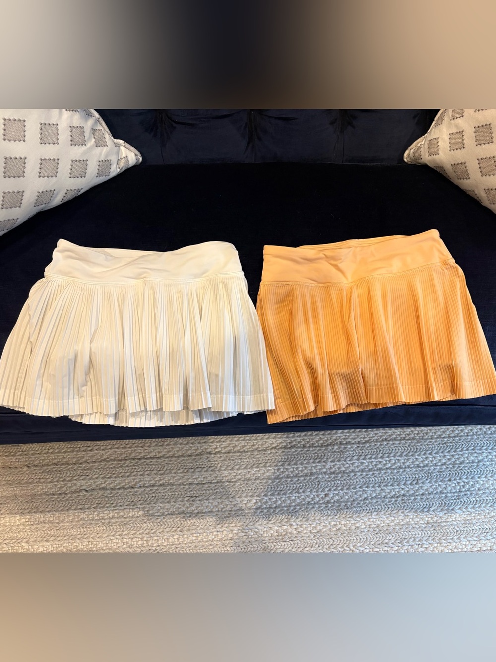 2 lululemon athletica Pleated tennis Skirts - Cream & Peach